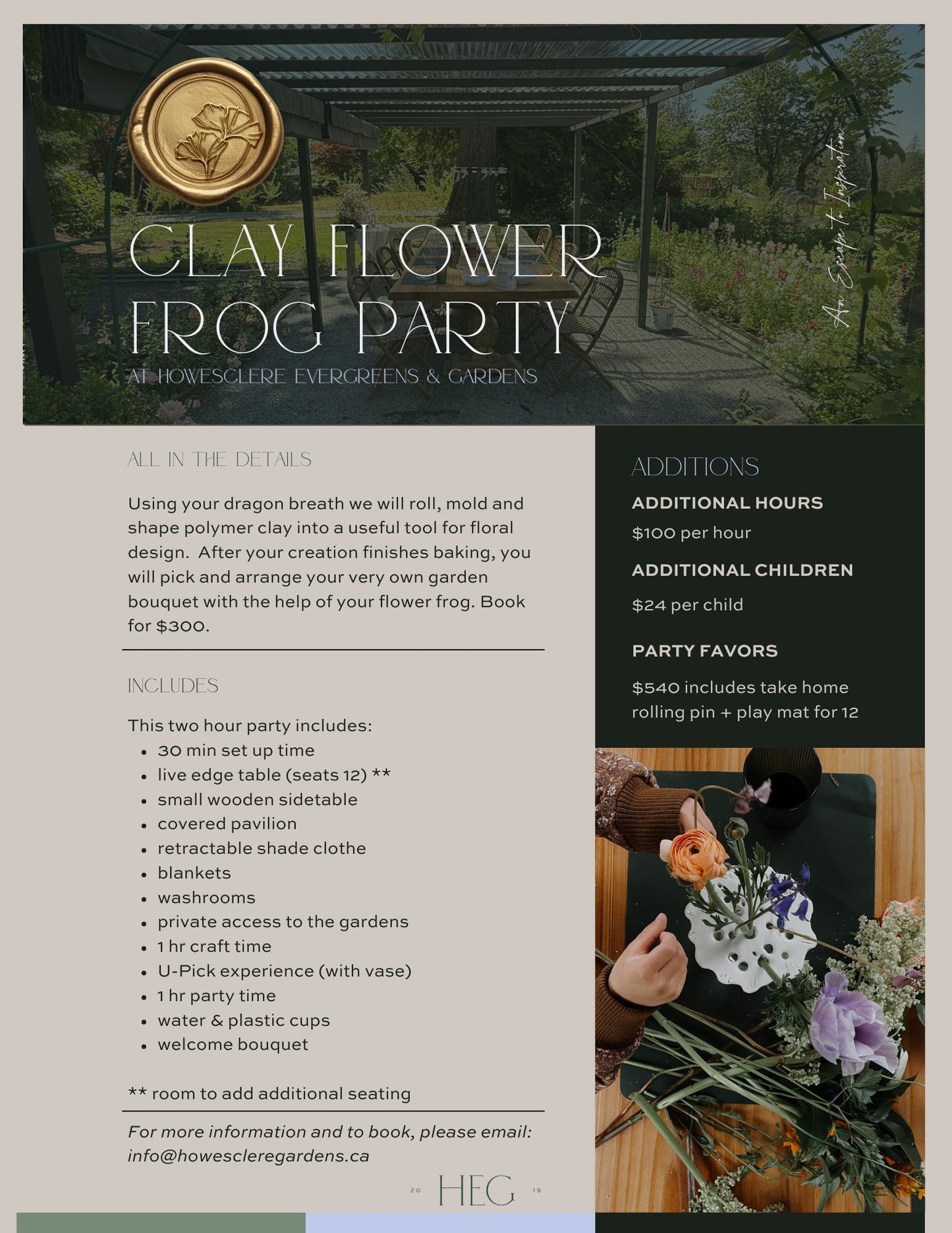 Clay Flower Frog Children's Party