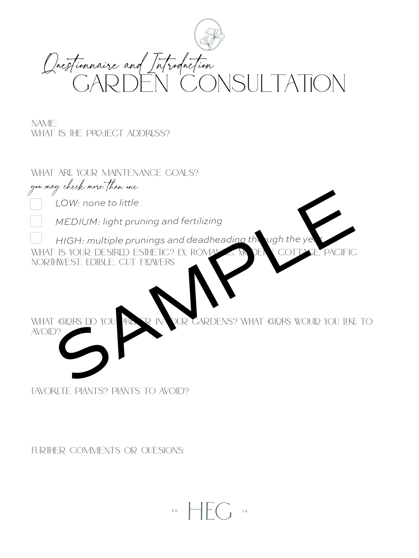 Personalized Garden Consultation